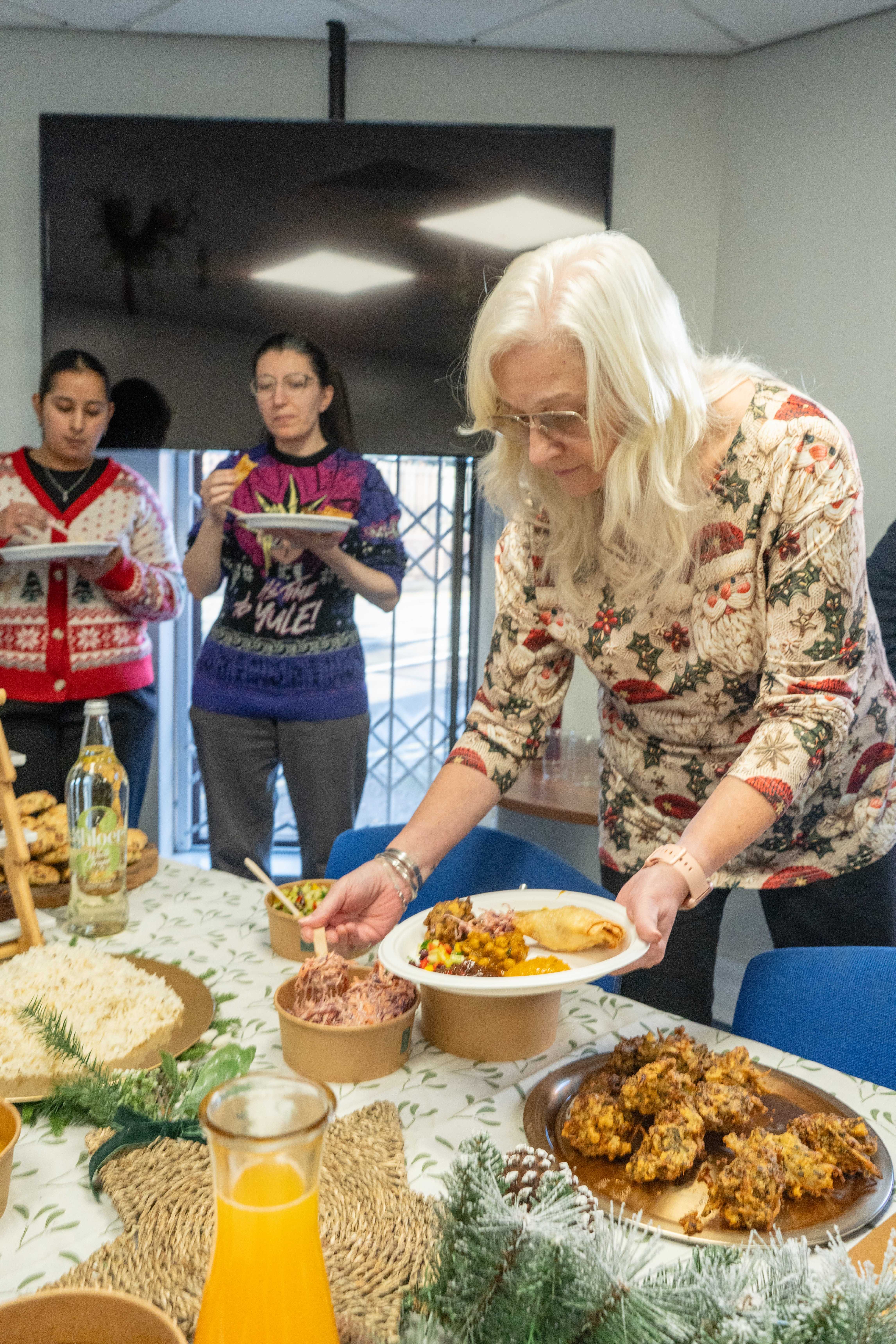 Guest serving traditional Indian food